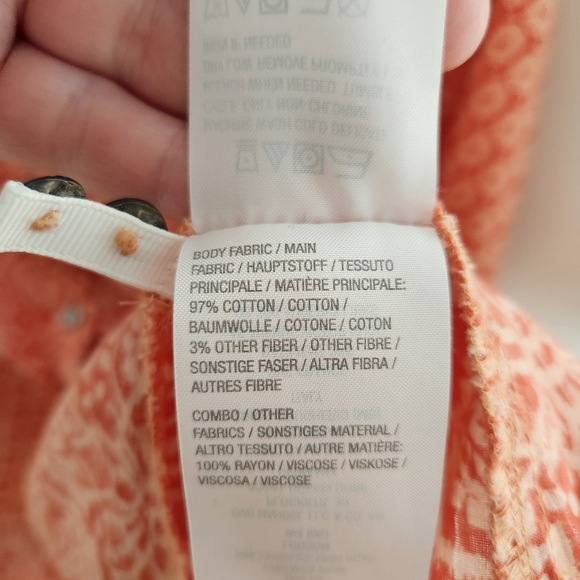 LOGO by Lori Goldstein button down top womens 1X metallic stripe mixed print - Picture 6 of 6